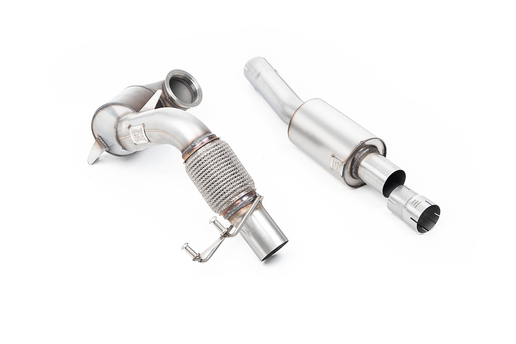 [SSXVW570] Milltek  Cast Downpipe with Race Cat Sport Exaust for Volkswagen  Polo  GTI 2.0 TSI (AW - 5 Door) - Non GPF/OPF Models Only (2018 to 2019)