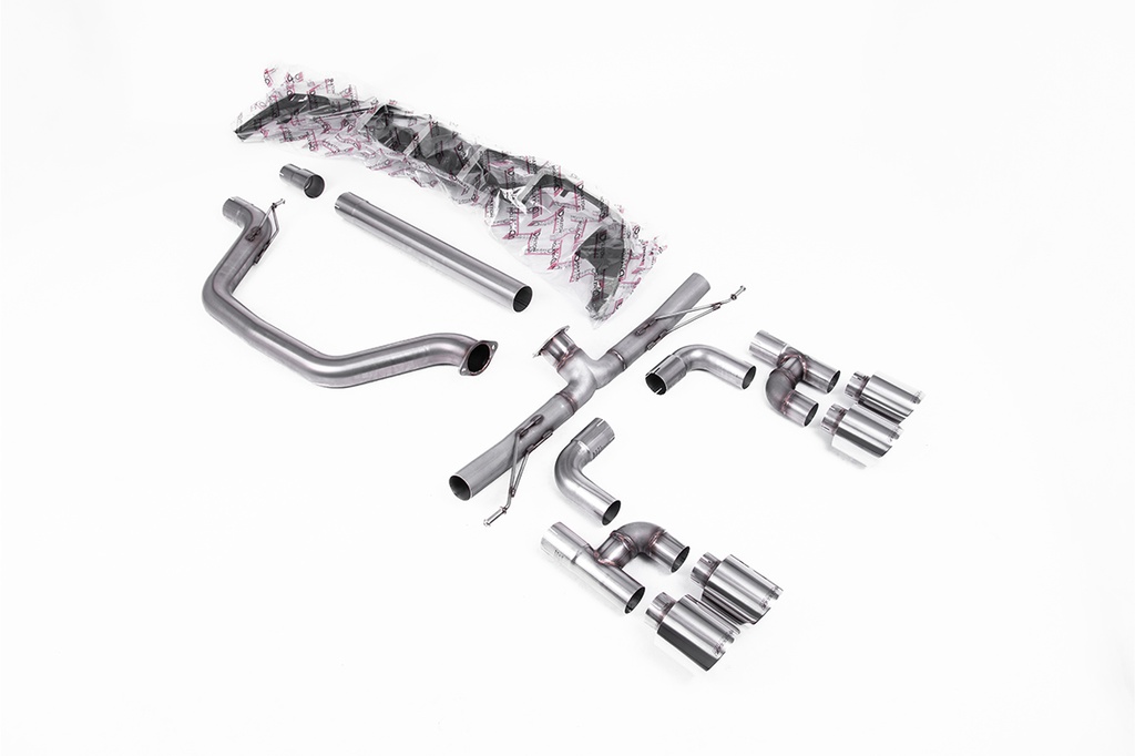 Milltek VW Golf  Mk8 GTi Golf R Style Quad Outlet