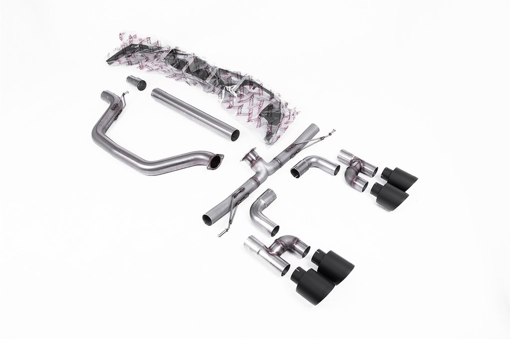 Milltek VW Golf  Mk8 GTi Golf R Style Quad Outlet