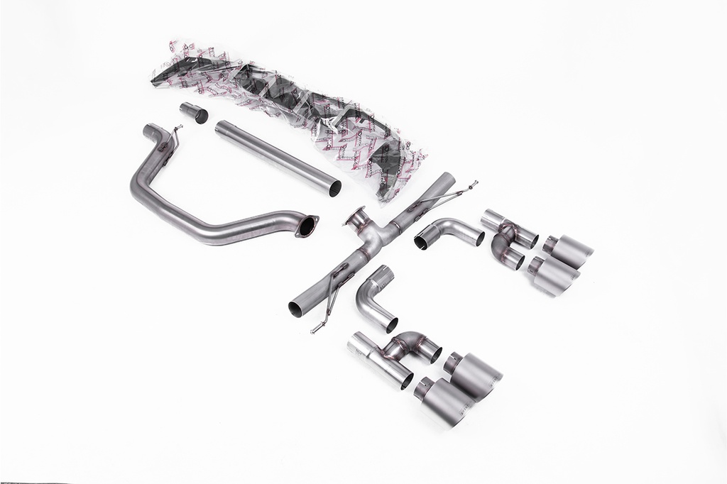 Milltek VW Golf  Mk8 GTi Golf R Style Quad Outlet