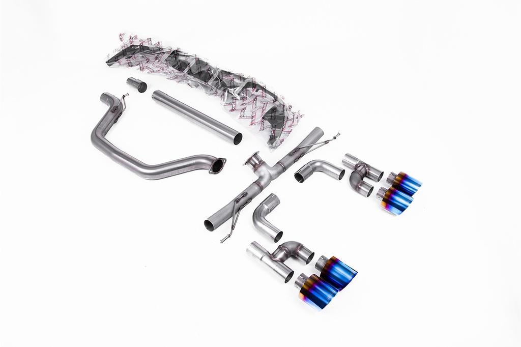 Milltek VW Golf  Mk8 GTi Golf R Style Quad Outlet
