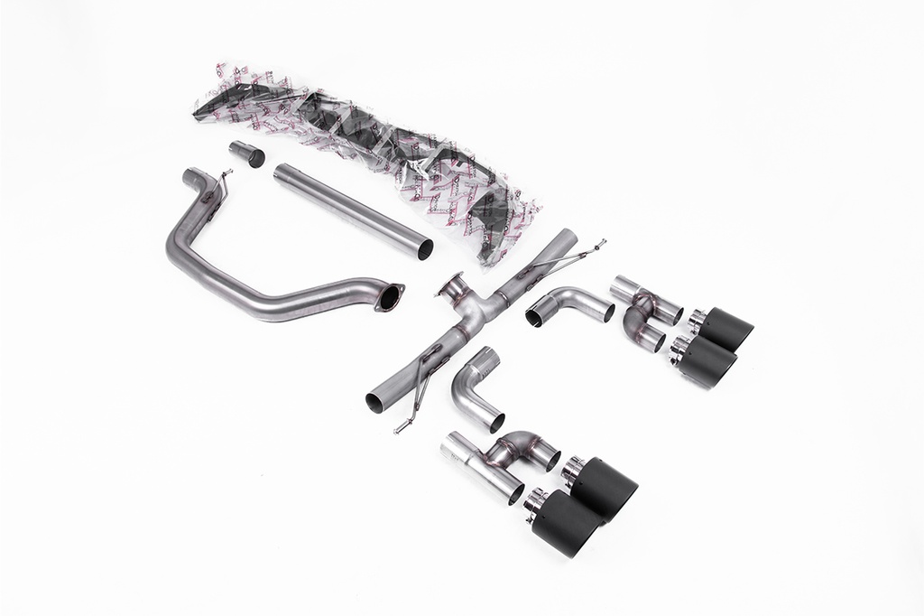 Milltek VW Golf  Mk8 GTi Golf R Style Quad Outlet