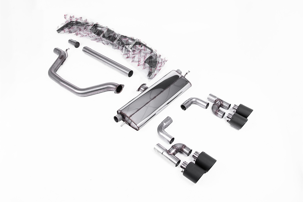 Milltek  Particulate Filter-back Sport Exaust for Volkswagen  Golf  Mk8 GTi (Golf R Style Quad Outlet - 245ps OPF/GPF Equipped Models Only) (2020 to 2024)