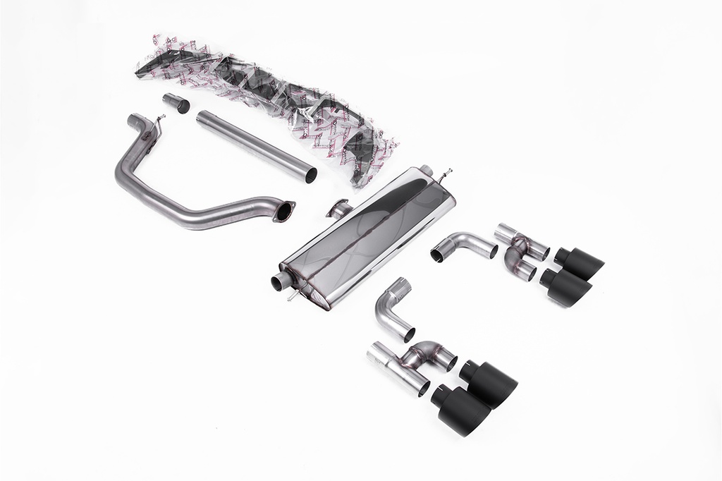 Milltek VW Golf  Mk8 GTi Golf R Style Quad Outlet