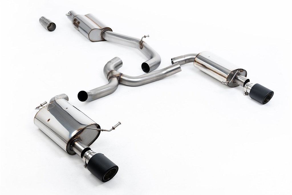 Milltek Exhaust - Resonated Quieter with Carbon Je