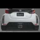TOMS GR Yaris Achterbumper Duct Flat Zwart