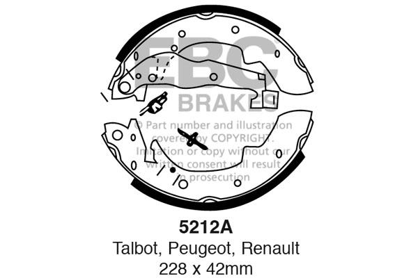 EBC Brakes Replacement Brake Shoe Set 4 pcs