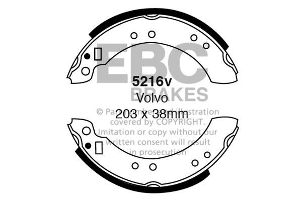 EBC Brakes Replacement Brake Shoe Set 4 pcs