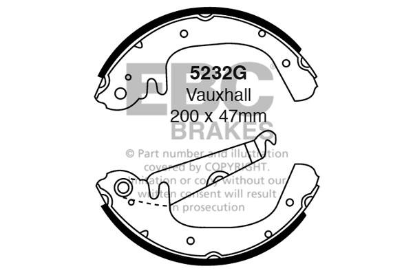 EBC Brake Shoes - Rear - BEDFORD Chevanne