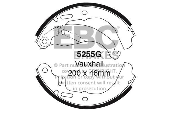 EBC Brakes Replacement Brake Shoe Set 4 pcs