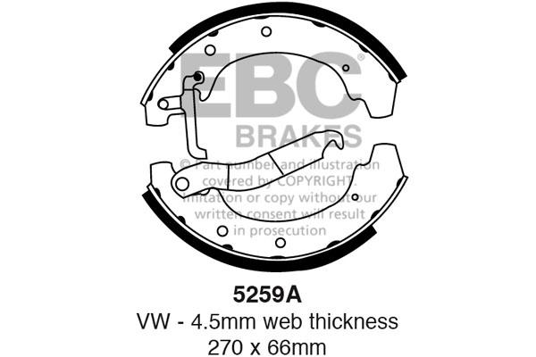EBC Brakes Replacement Brake Shoe Set 4 pcs