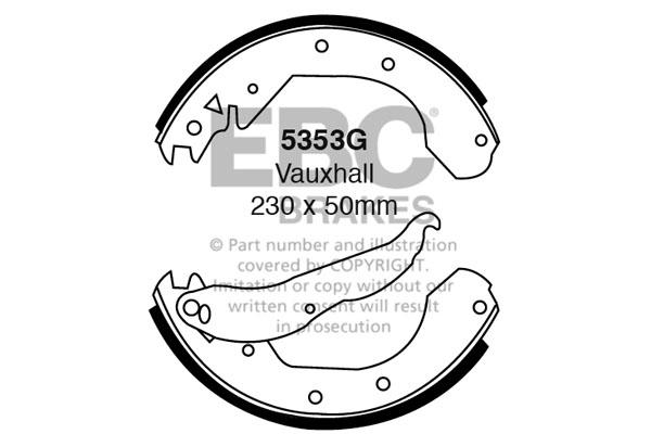 EBC Brakes Replacement Brake Shoe Set 4 pcs