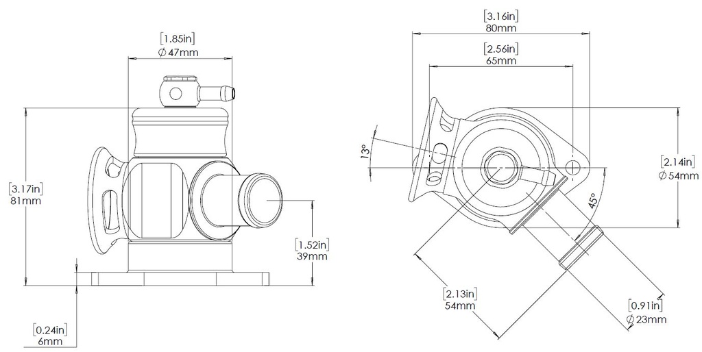 [TS-0203-1290] Turbosmart BOV Kompact PlumBack - Shortie - HKS