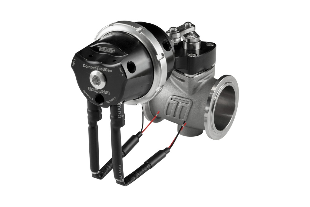 Turbosmart PSG40CG Pneumatic StraightGate40 Compressed Gas (Solenoid) 7psi Black
