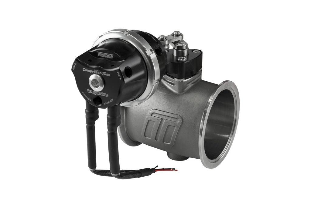 Turbosmart PSG76CG Pneumatic StraightGate76 Compressed Gas (Solenoid) 7psi Black