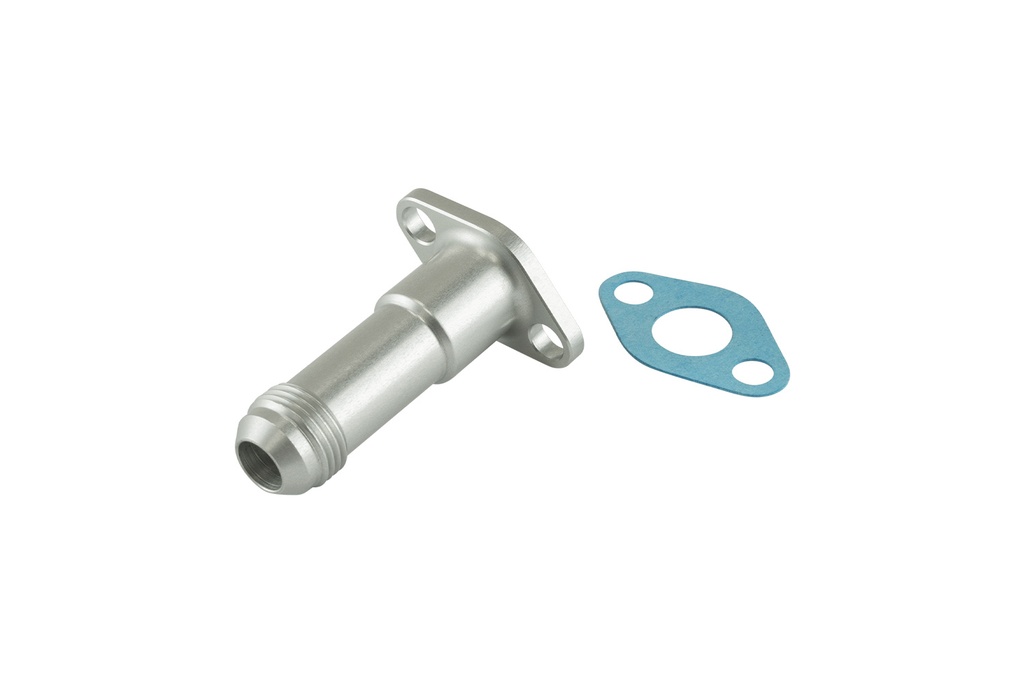 [TS-199-3007] Turbosmart 38.1mm 10AN 75mm Extended Oil Drain Silver
