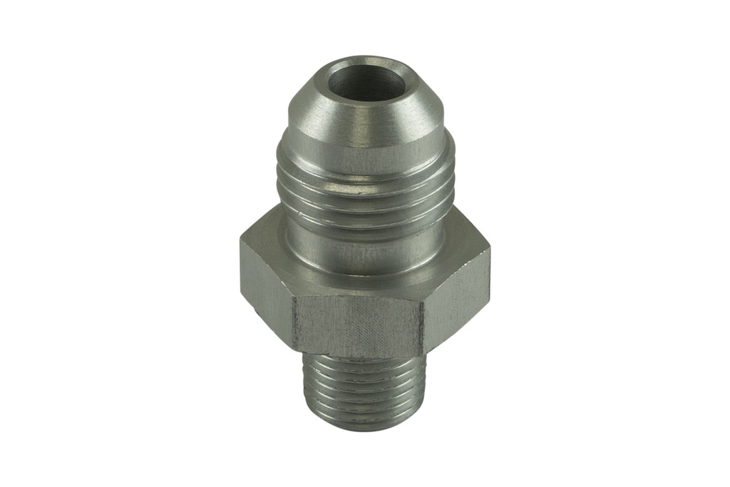 [TS-JN-0603-CL] Turbosmart Fitting -6 AN Flare to 1/8 NPT Male Straight - Silver