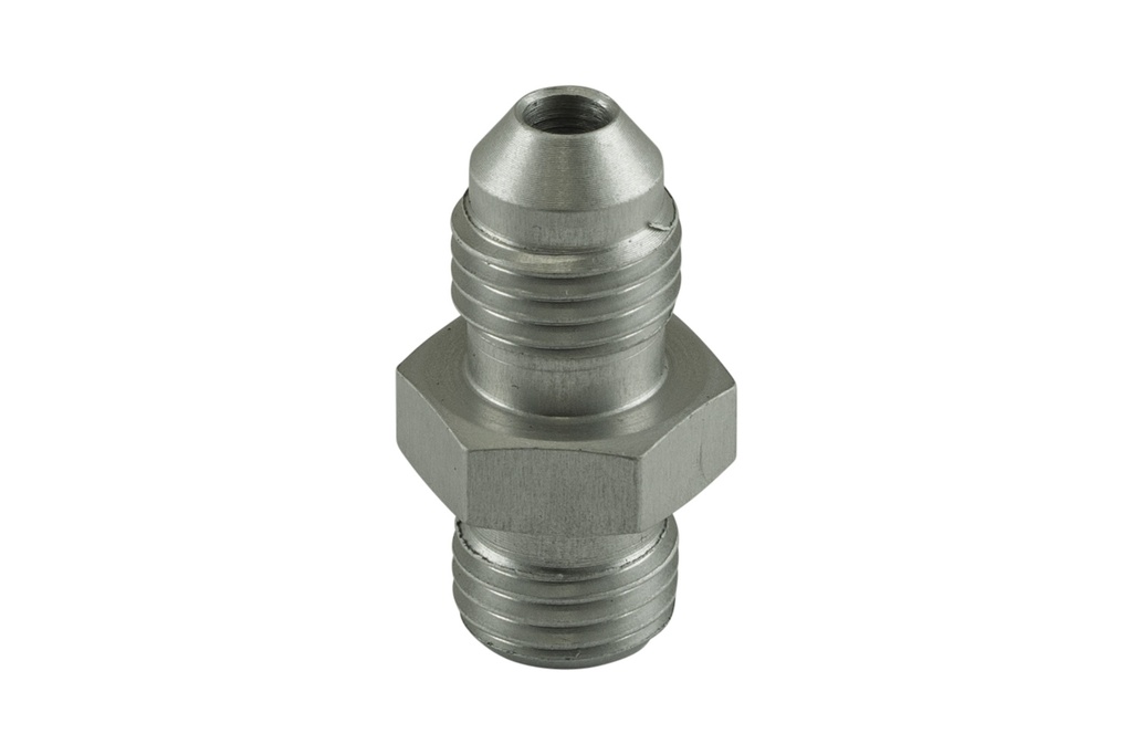 [TS-JO-0404-CL] Turbosmart Fitting -4 AN Flare to -4 AN ORB Male Straight  Silver