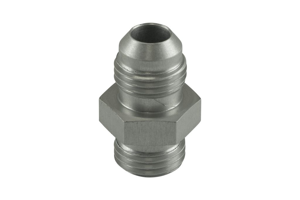 [TS-JO-0606-CL] Turbosmart Fitting -6 AN Flare to -6 AN ORB Male Straight - Silver
