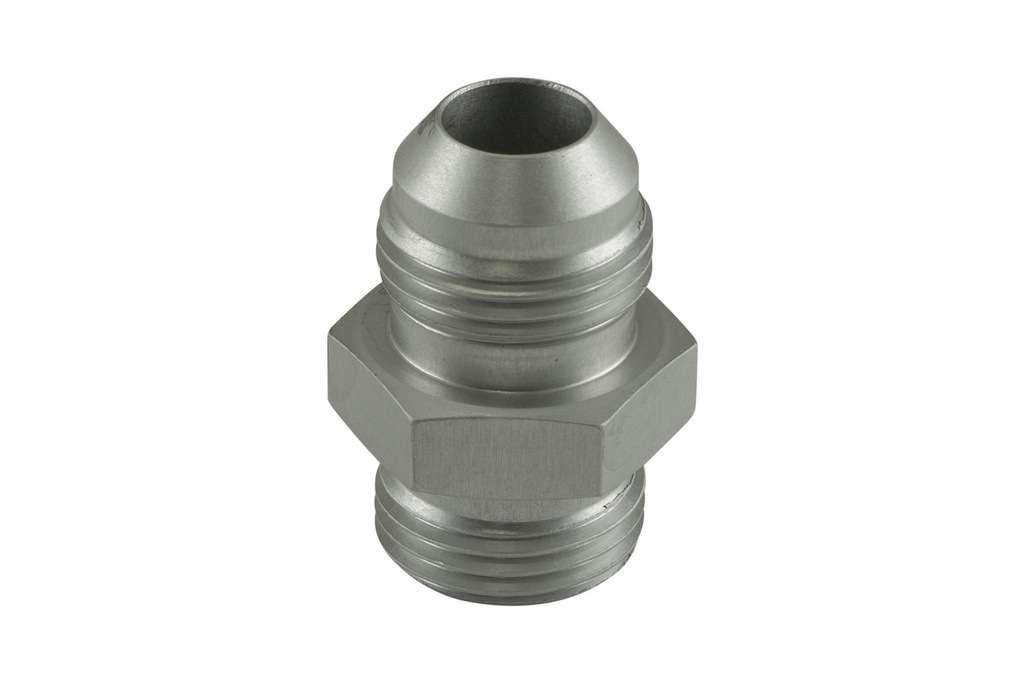 [TS-JO-0808-CL] Turbosmart Fitting -8 AN Flare to -8 AN ORB Male Straight - Silver