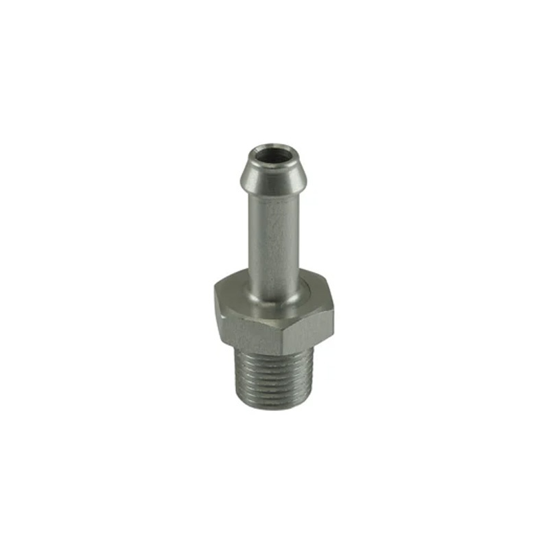 [TS-OH-0608-BK] Turbosmart Fitting 8mm / 5/16" Hose End to -6 AN ORB Male Straight - Black