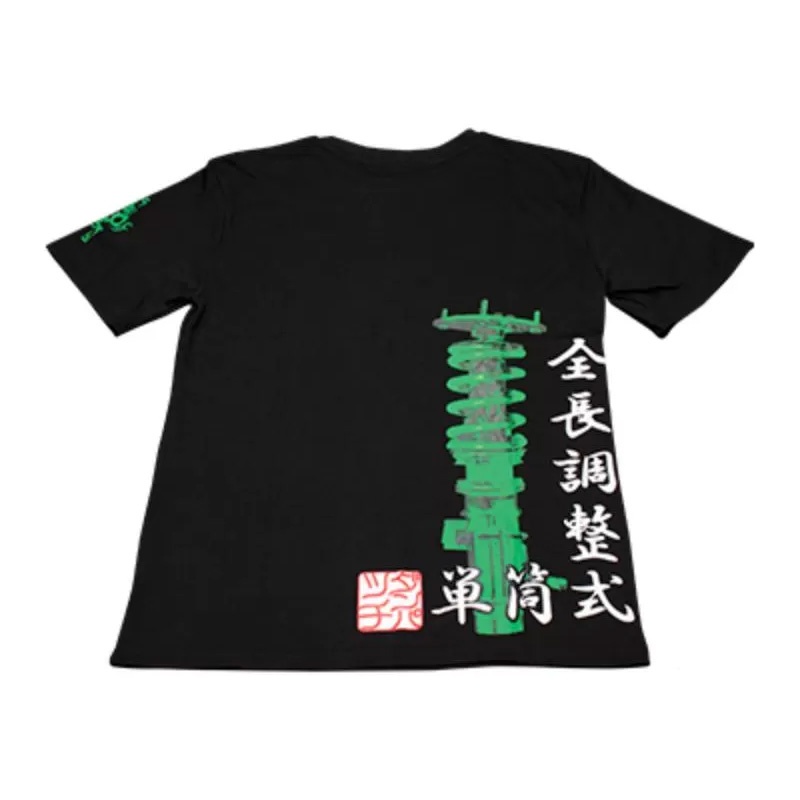 [TN004-021XL] Tein TEIN MONOTUBE T-SHIRT BLACK-GREEN XL