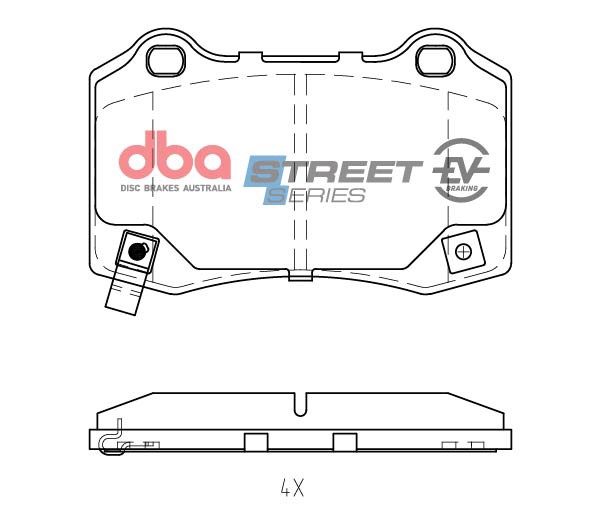 DBA DBA SSEV STREET SERIES BRAKE PADS [Tesla Roadster 2012 On / Model S 2014 On / Model X 2016 On R