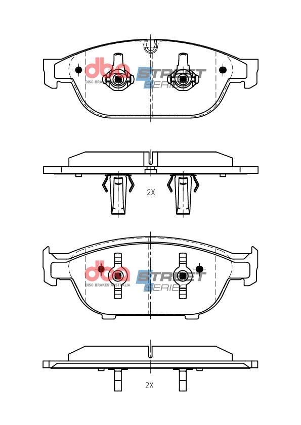 DBA Brake Pads Street Series | Front Axle