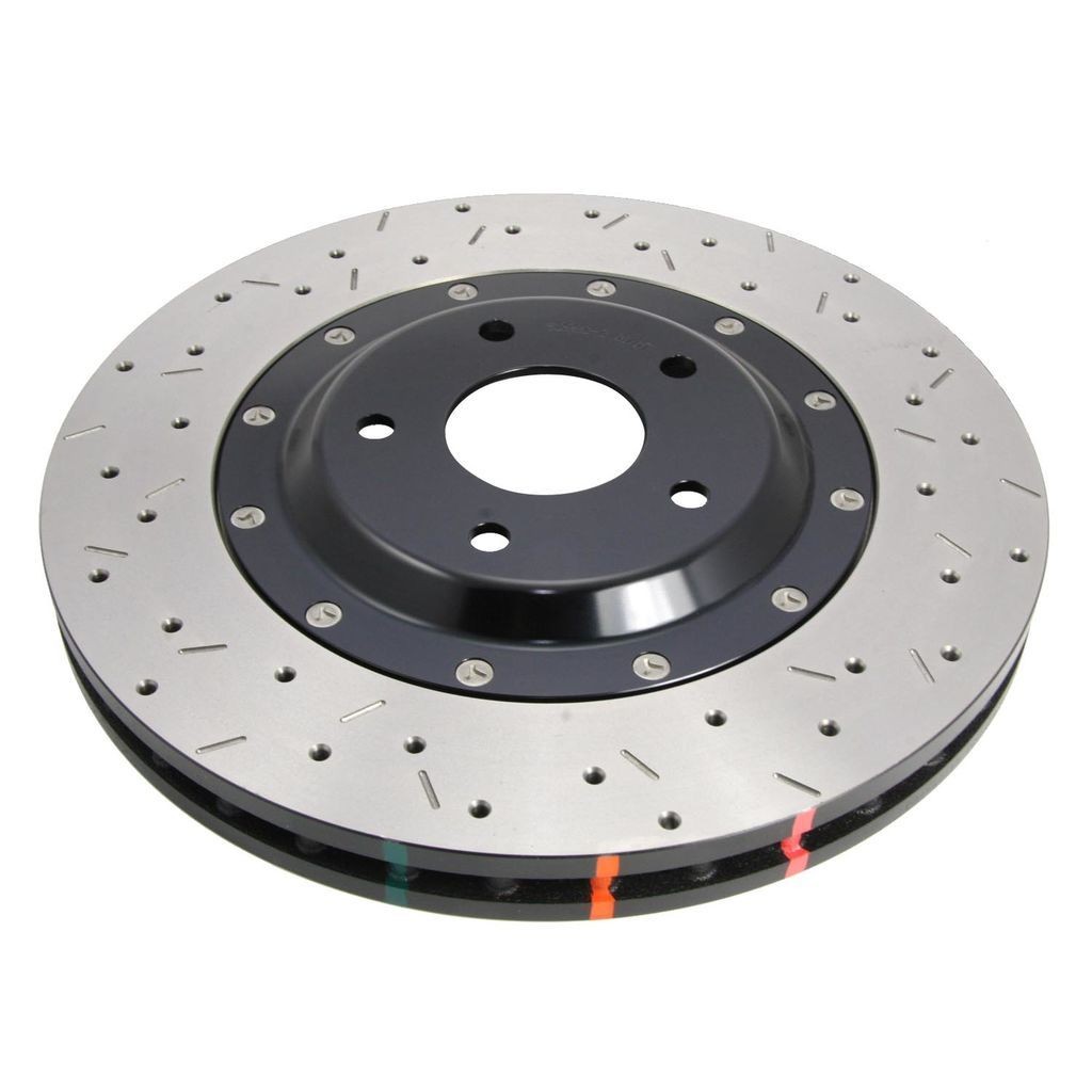 DBA 5000 series - Crossed Drilled & Slotted 2-Piece Black Hat