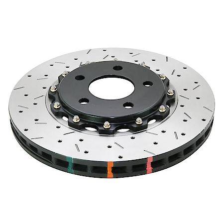 DBA 5000 series - Crossed Drilled & Slotted 2-Piece Black Hat