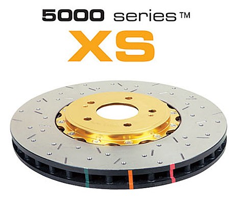 DBA 5000 series - Crossed Drilled & Slotted 2-Piece Gold Hat