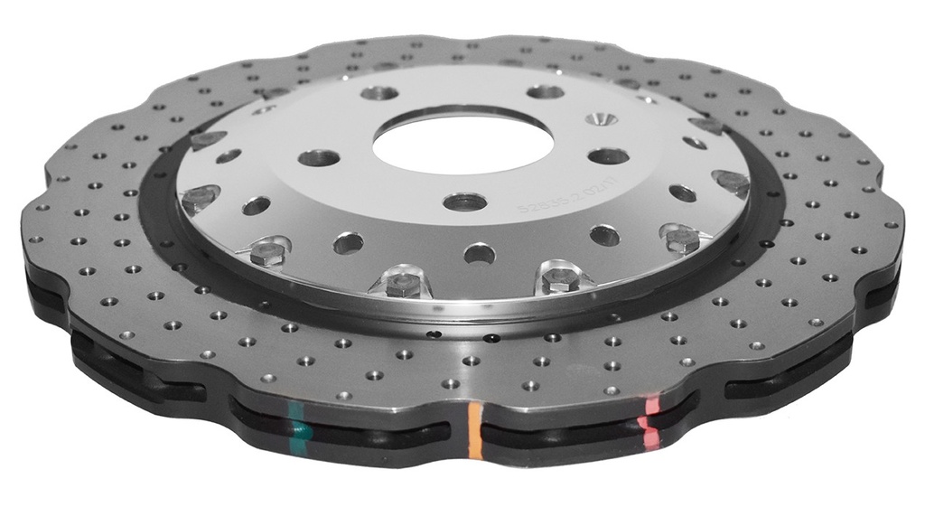 DBA 5000 series - Crossed Drilled & Dimpled Silver Hat
