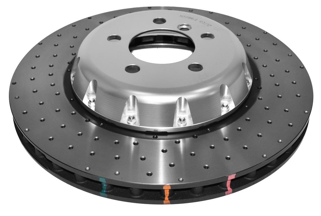 DBA 5000 series - Crossed Drilled & Dimpled Silver Hat