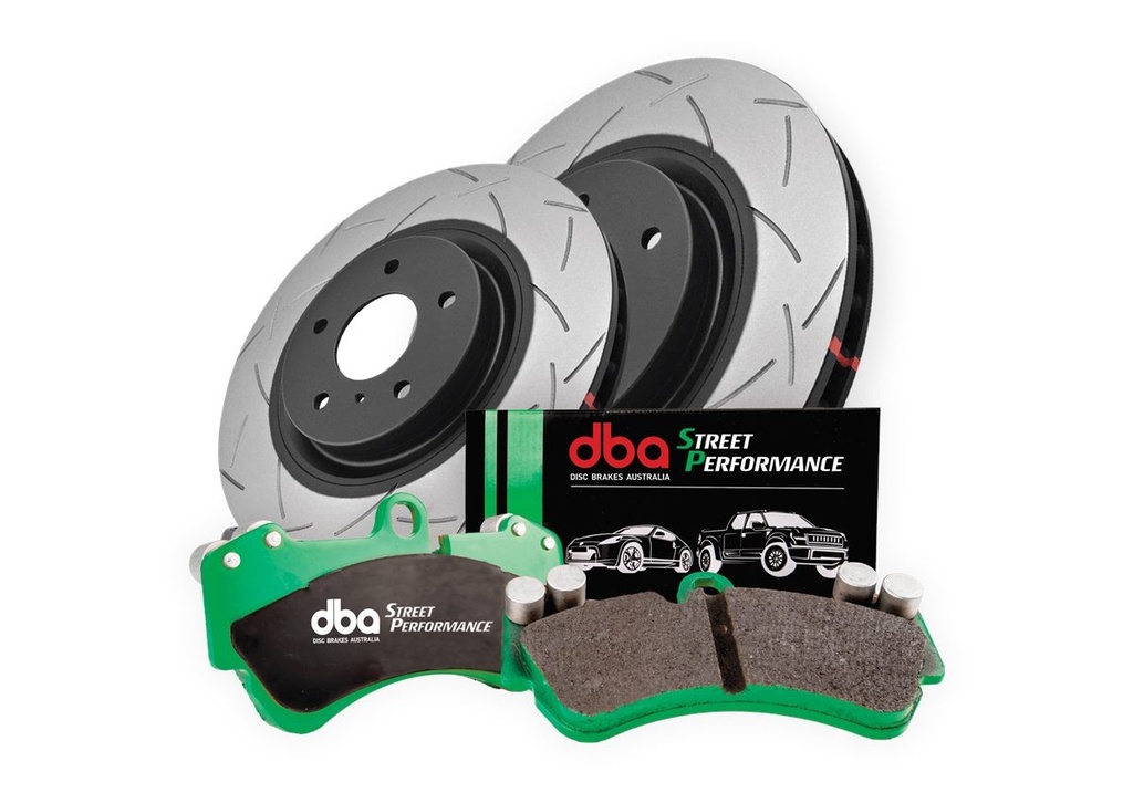 DBA Brake Kit - 4000 Series T3 Slotted & Street Performance Brake Pads (2x DBA42165S + DB9022SP)