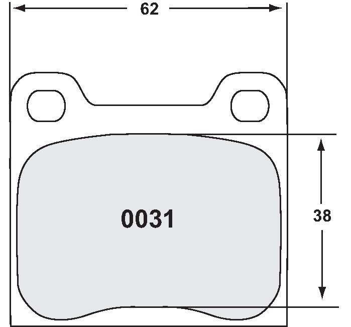 [0031.11.15.44] PFC 0031 Race Brake Pad Set - 11 Compound 15mm