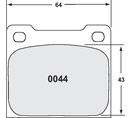 PFC 0044 Race Brake Pad Set - 11 Compound 15mm