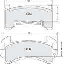 PFC 154 Race Brake Pad Set - 01 Compound 14mm