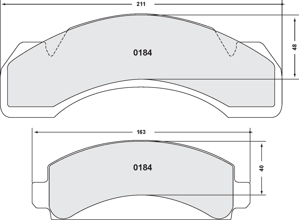 [0184.10] PFC 184 Z-RATED BRAKE PAD SET