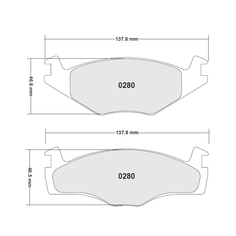 [0280.22] PFC 280 CARBON METALLIC BRAKE PAD SET