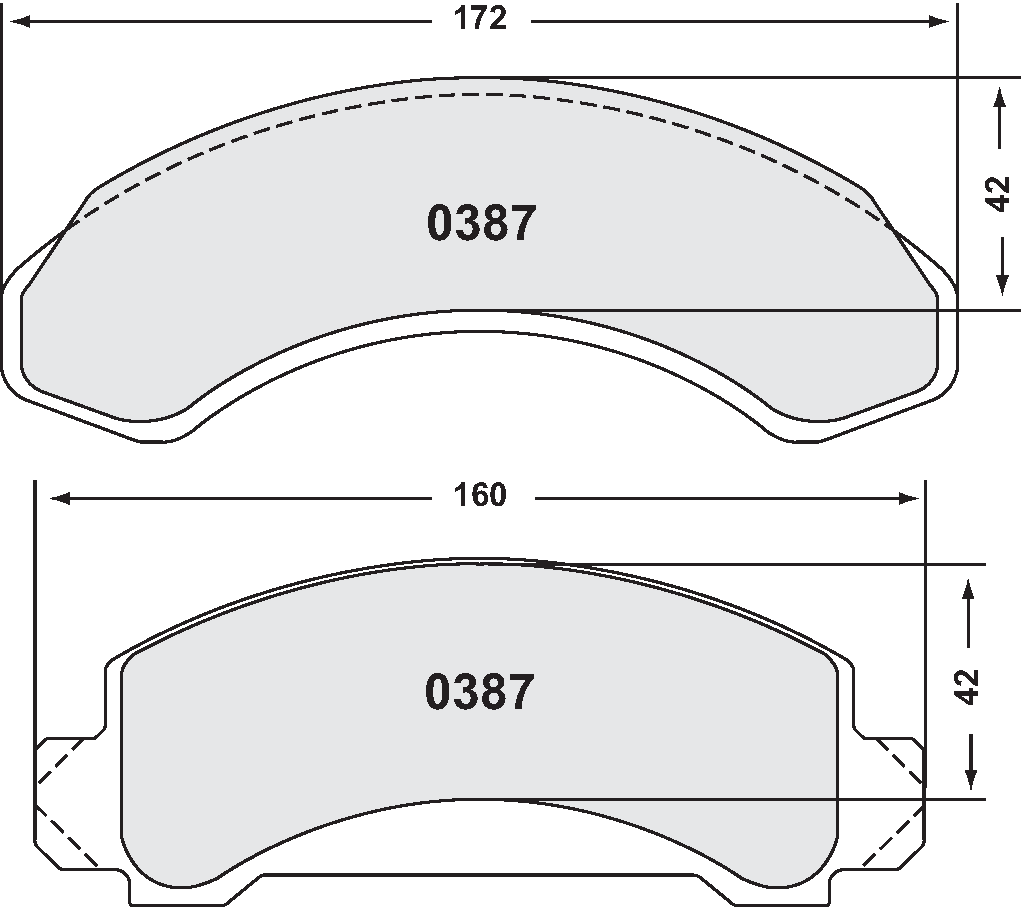 [0387.22] PFC 387 CARBON METALLIC BRAKE PAD SET