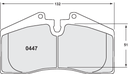 PFC 447 Race Brake Pad Set - 08 Compound 17mm