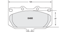 PFC 0460 Race Brake Pad Set - 11 Compound 15mm