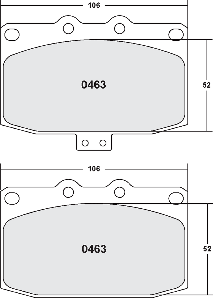 [0463.97.15.44] PFC 0463 Race Brake Pad Set  -  97 Compound 15mm