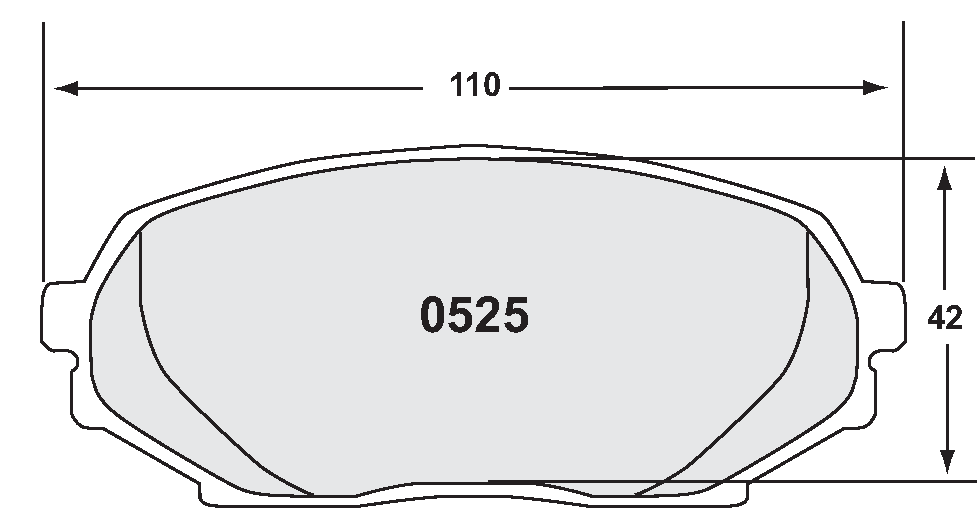 [0525.08.14.44] PFC 525 RACE PAD SET - 08 CMPD 14 MM