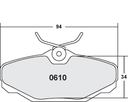 PFC 610 CARBON METALLIC BRAKE PAD SET