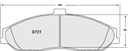 PFC 0731 Race Brake Pad Set - 11 Compound 15mm