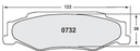 PFC 732 Race Brake Pad Set - 11 Compound 17mm