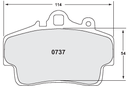 PFC 737 Race Brake Pad Set - 08 Compound 16mm