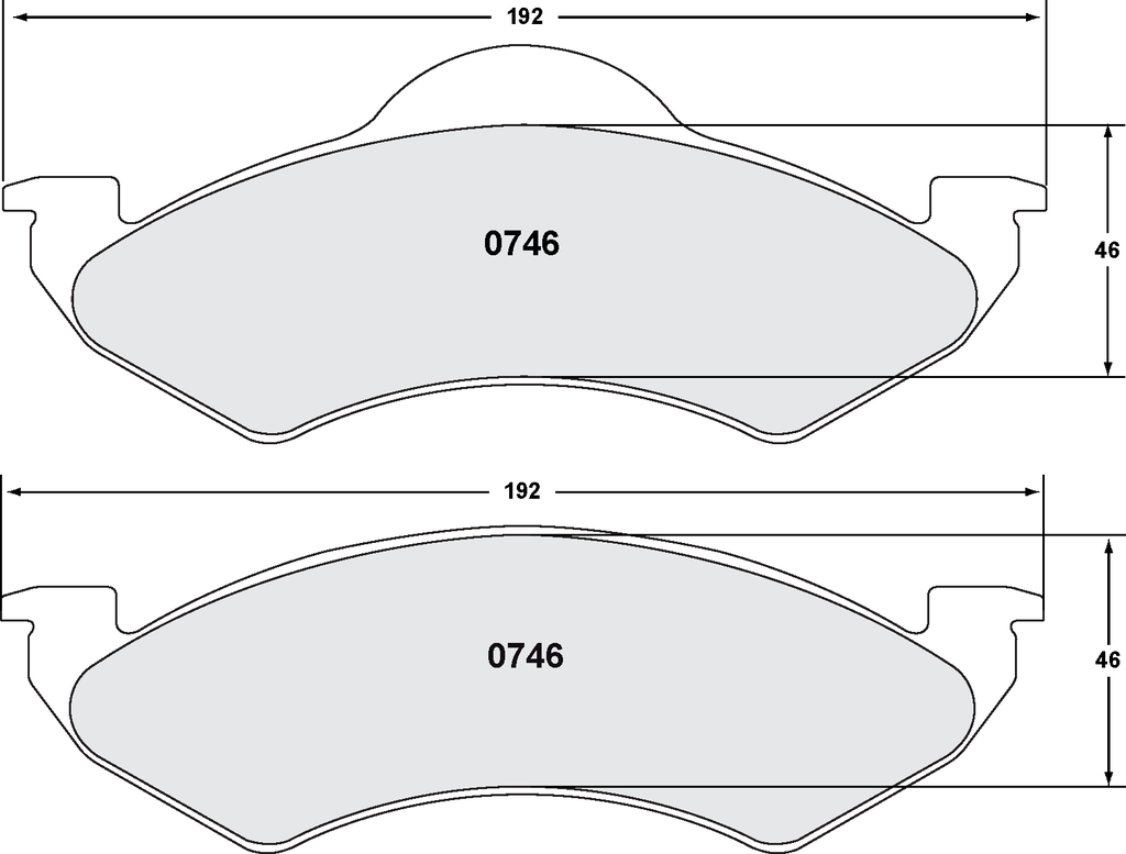 PFC 746 CARBON METALLIC BRAKE PAD SET