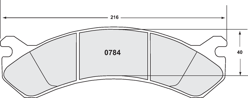 PFC 784 CARBON METALLIC BRAKE PAD SET